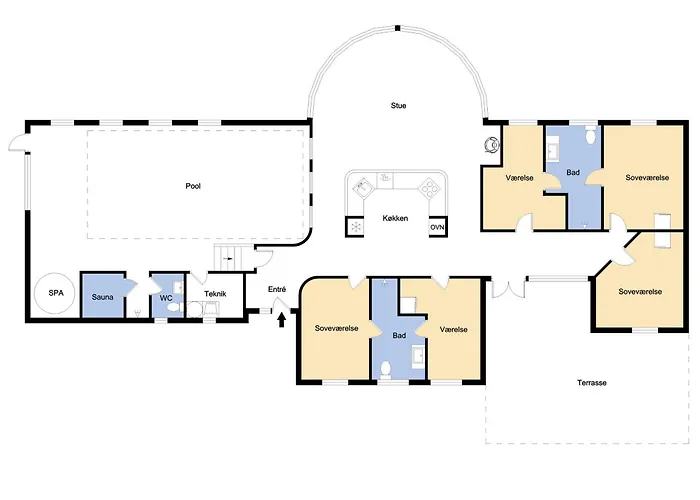 Prázdninový dům Thatched House With Pool By The Sea - Sj690 Harboør